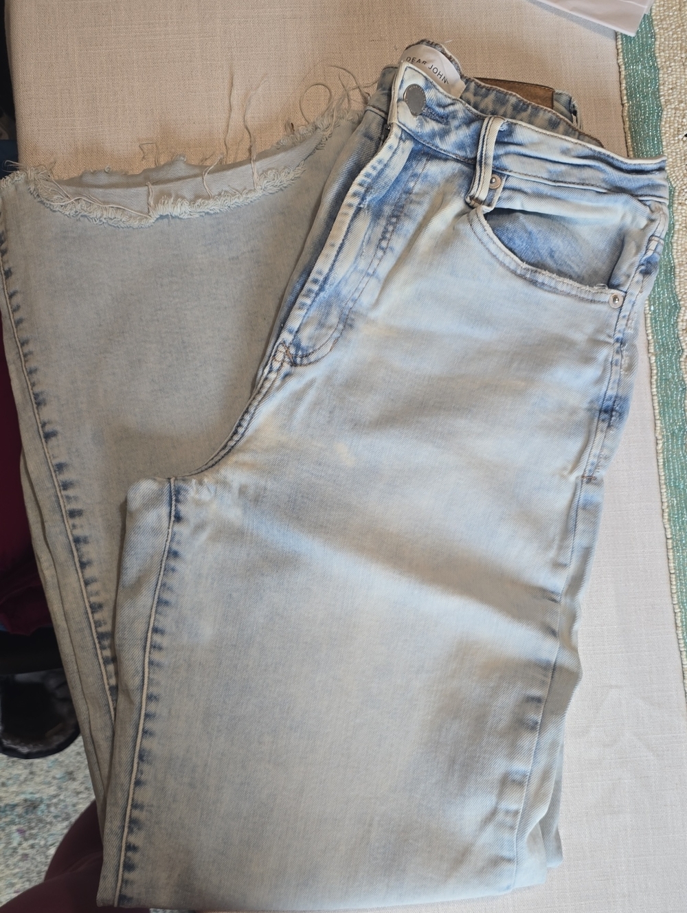 Dear John Light Blue Acid-Wash Jeans